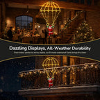 Sevair Deco Parachuting Santa Christmas Lights lighting modes