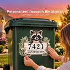 Sevair Deco Personalized Raccoon Bin Sticker 1