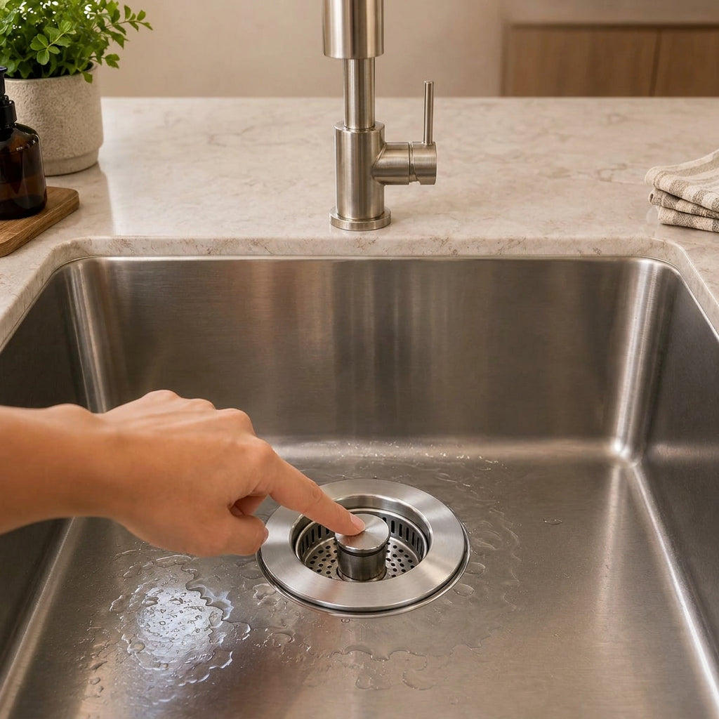 Sevair Deco Pop-Up Sink Strainer with Basket 1