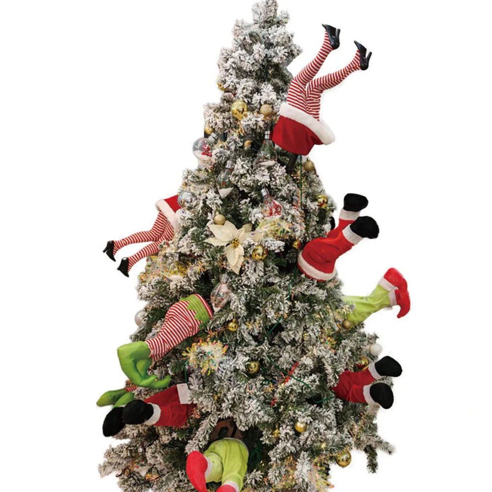 Sevair Deco Posable Santa Legs Christmas Tree Decor style display