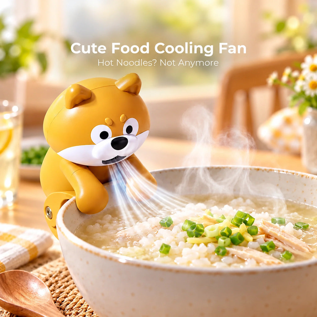 Sevair Deco Puppy Food Cooling Fan mealtime hero