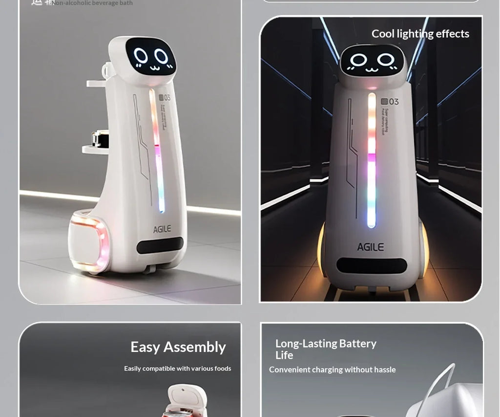 Sevair Deco RC Delivery Robot Toy with Lights colorful lights