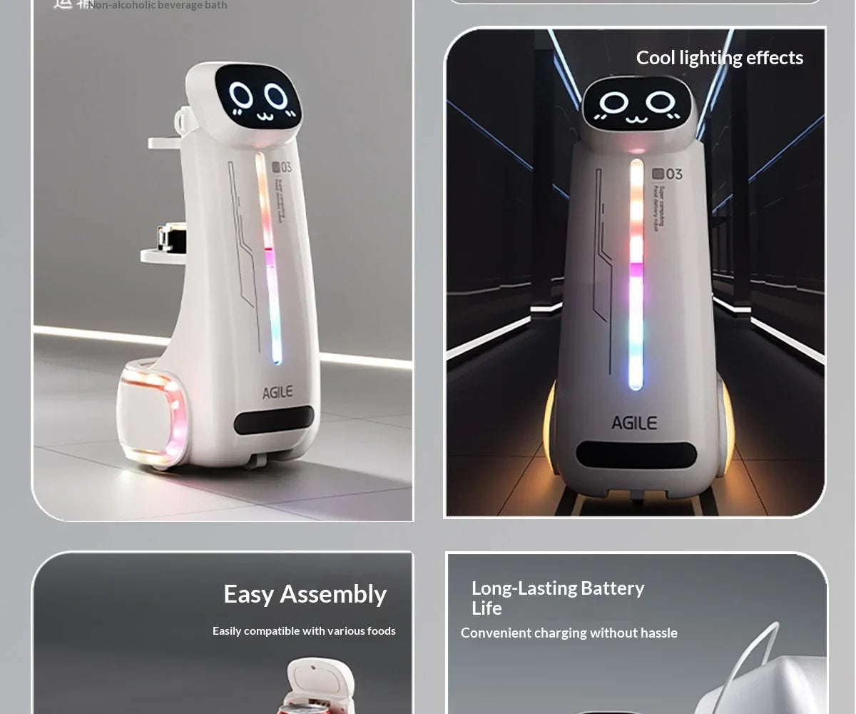 Sevair Deco RC Delivery Robot Toy with Lights colorful lights