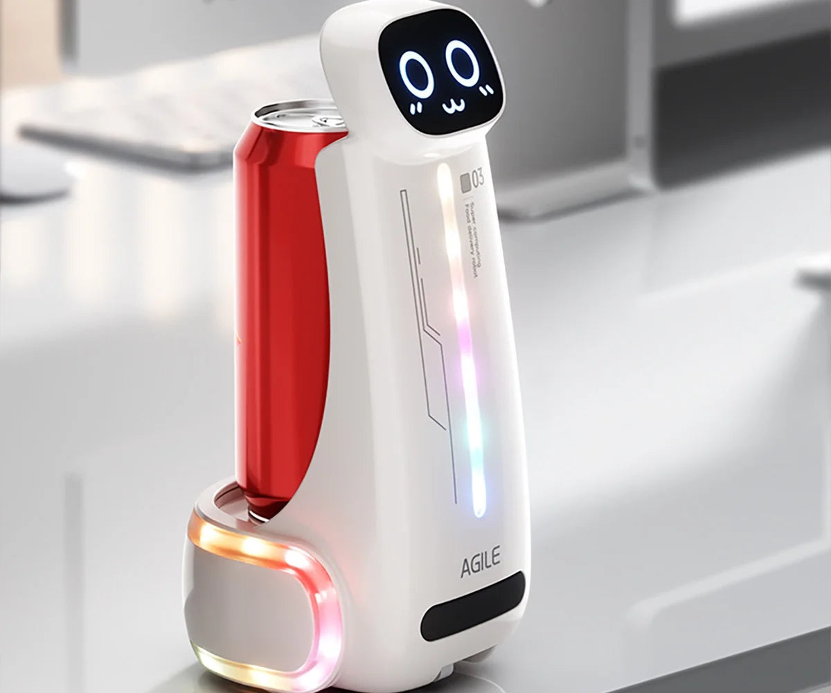 Sevair Deco RC Delivery Robot Toy with Lights robot display