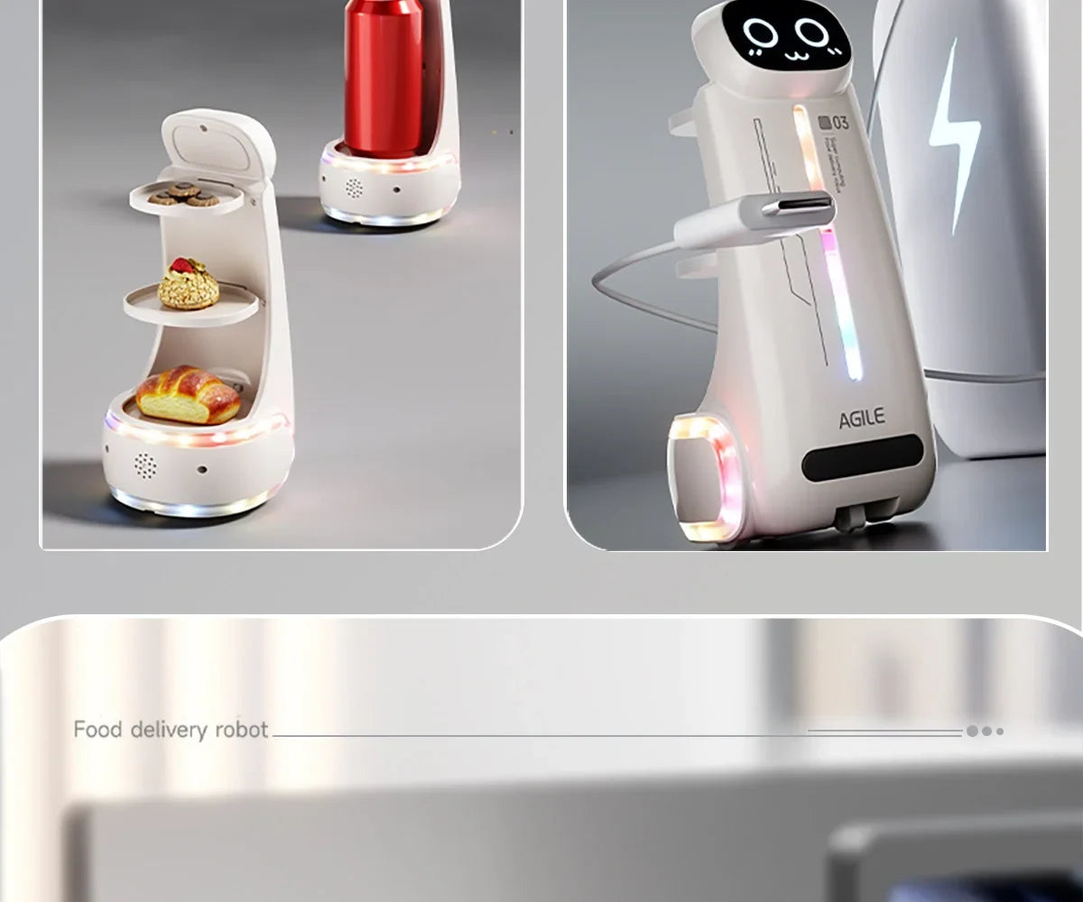 Sevair Deco RC Delivery Robot Toy with Lights robot front
