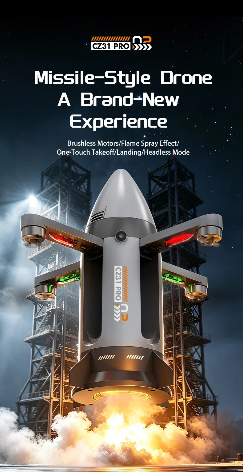 Sevair Deco RC Spaceship Rocket Toy with LED Mist 11