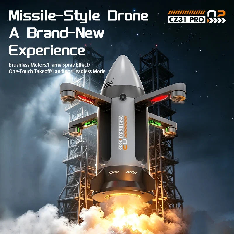 Sevair Deco RC Spaceship Rocket Toy with LED Mist 4