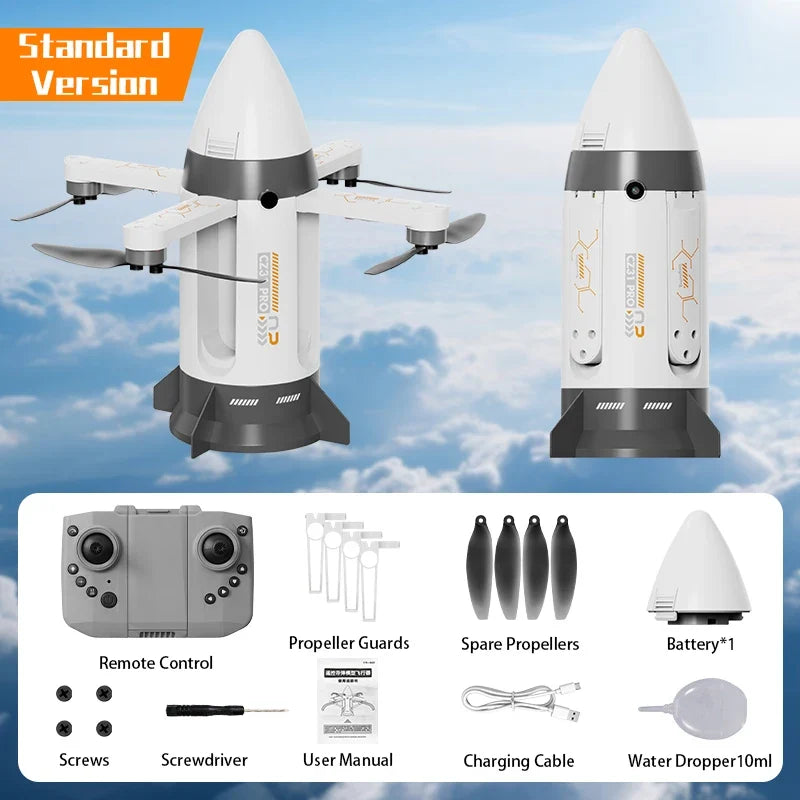 Sevair Deco RC Spaceship Rocket Toy with LED Mist 5