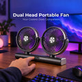 Sevair Deco rechargeable dual head portable fan desk view