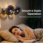 Sevair Deco rechargeable dual head portable fan night light