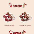 Sevair Deco Reindeer Christmas Slippers 13