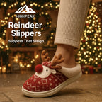 Sevair Deco Reindeer Christmas Slippers 17