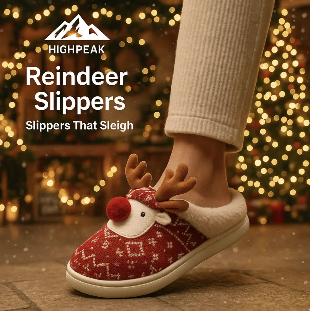 Sevair Deco Reindeer Christmas Slippers 17