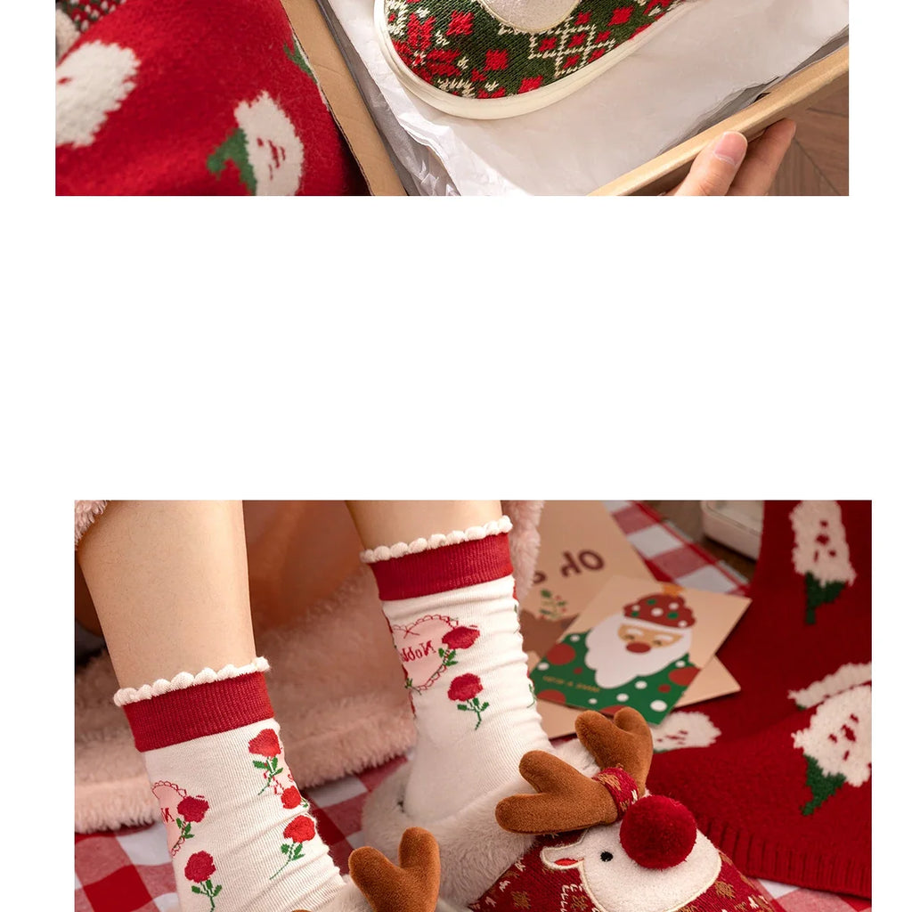 Sevair Deco Reindeer Christmas Slippers 25