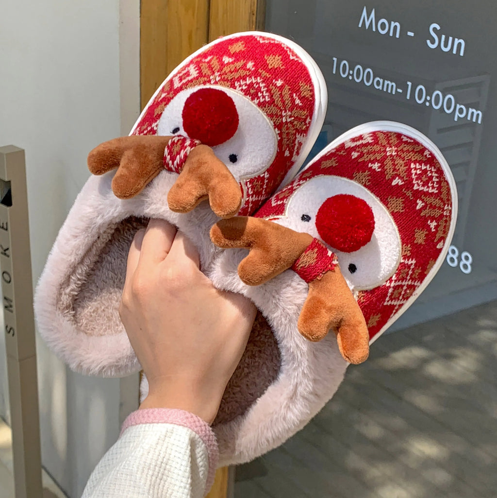 Sevair Deco Reindeer Christmas Slippers 4