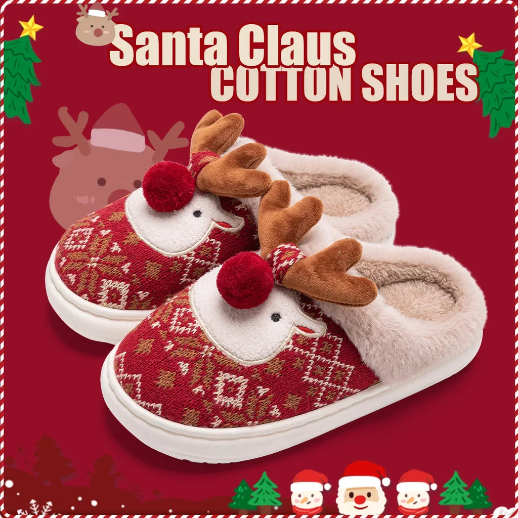Sevair Deco Reindeer Christmas Slippers 5