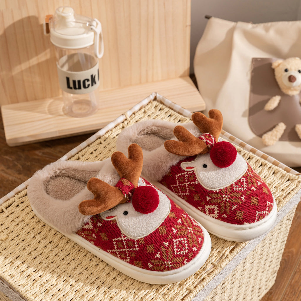 Sevair Deco Reindeer Christmas Slippers 6