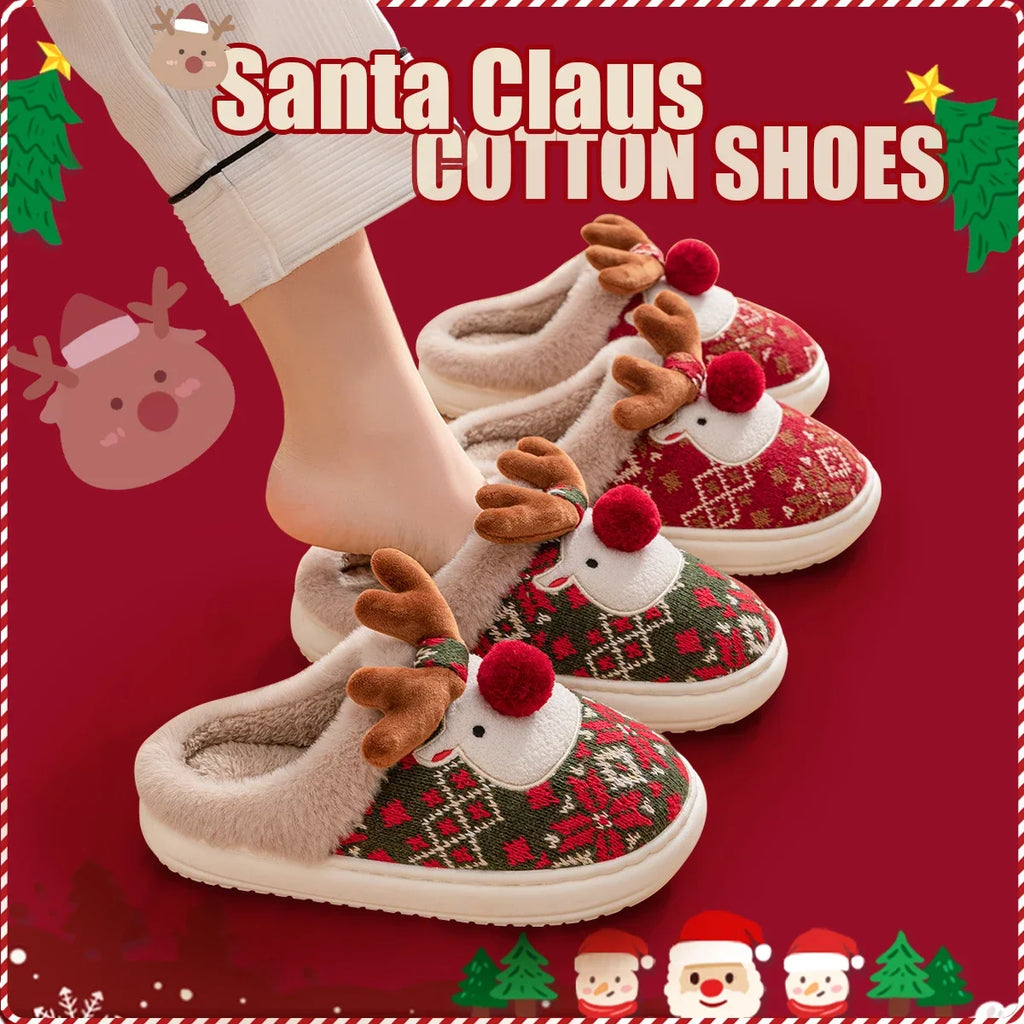 Sevair Deco Reindeer Christmas Slippers 8