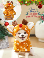 Sevair Deco Reindeer Dog Hoodie for Small Pets 2