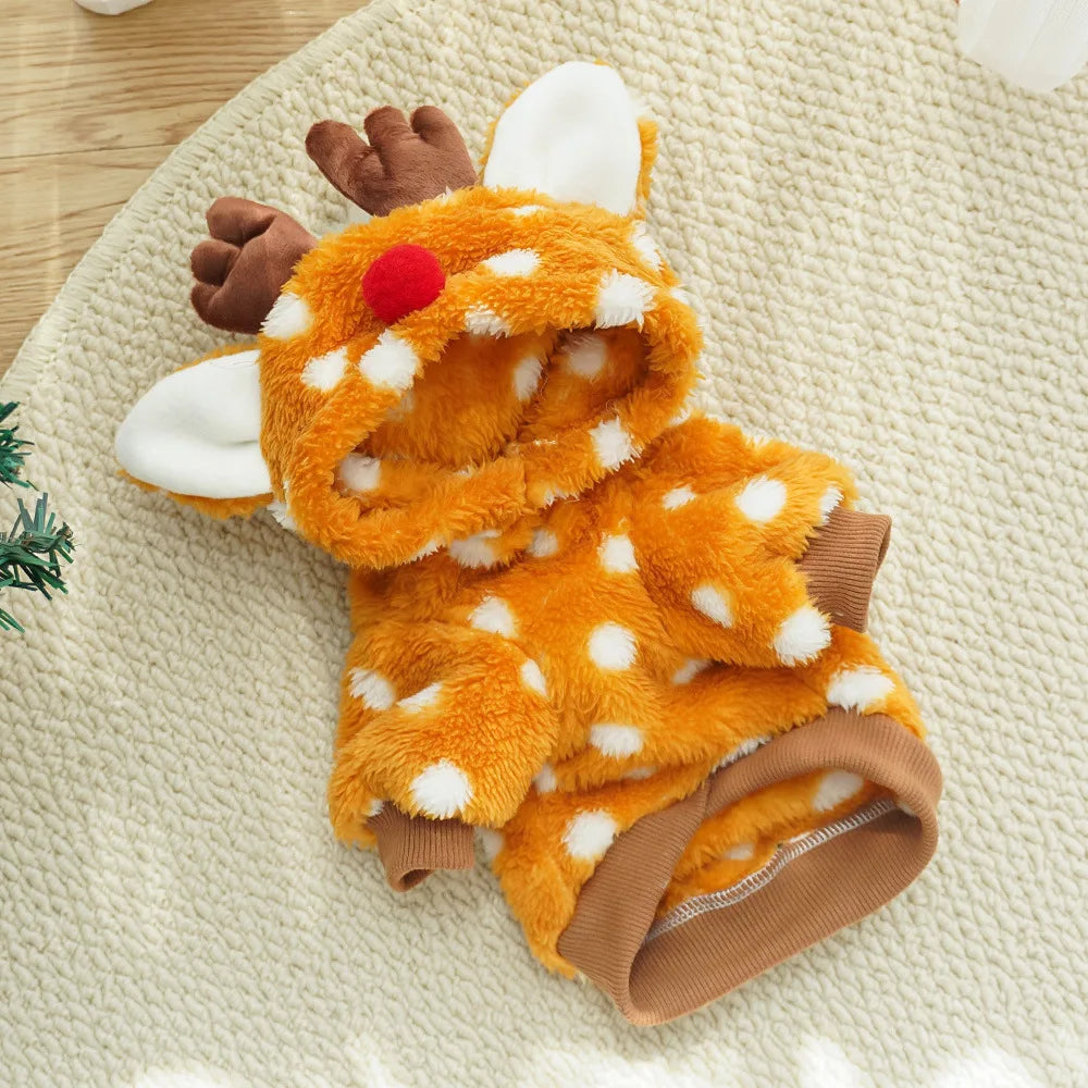 Sevair Deco Reindeer Dog Hoodie for Small Pets 7