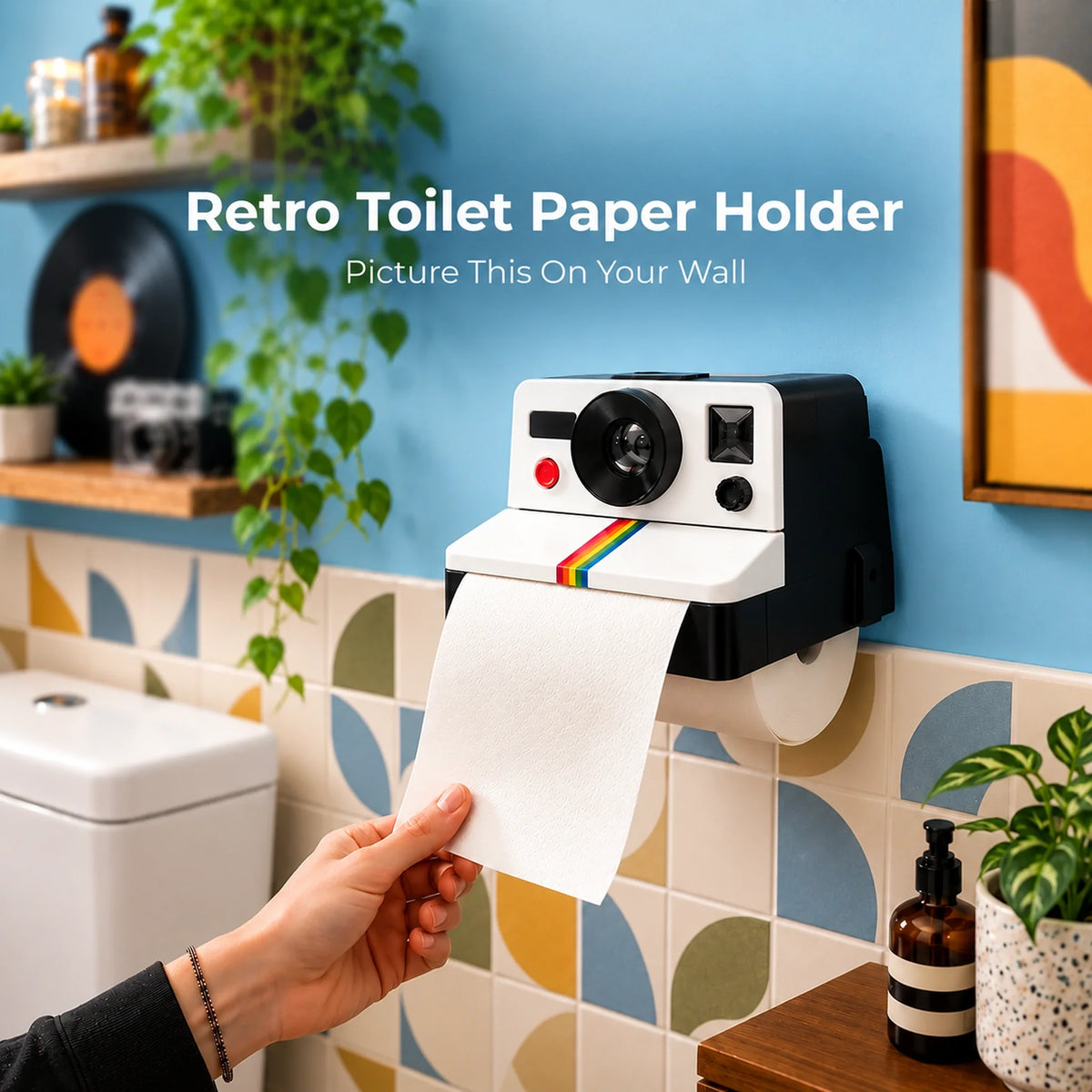 Sevair Deco Retro Camera Toilet Paper Holder bathroom hero