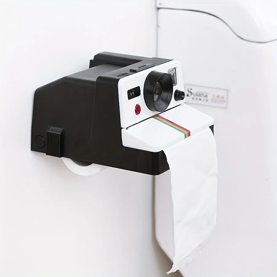 Sevair Deco Retro Camera Toilet Paper Holder bathroom wall