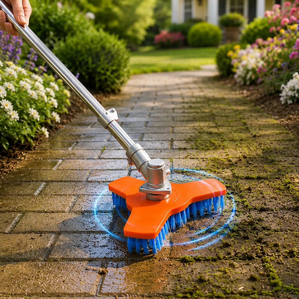 Sevair Deco Outdoor Surface Scrubber Brush Head for Pavers & Patios
