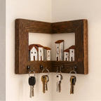 Sevair Deco Rustic Village Wall Key Holder 1