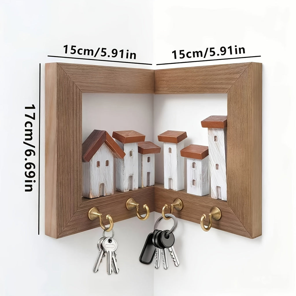 Sevair Deco Rustic Village Wall Key Holder 5