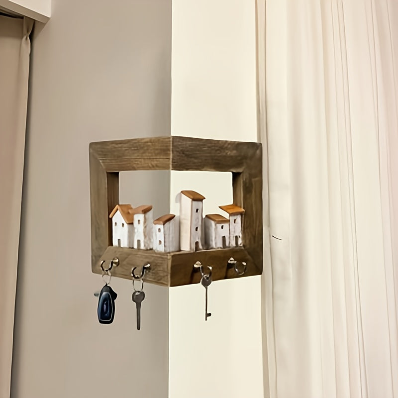 Sevair Deco Rustic Village Wall Key Holder 7
