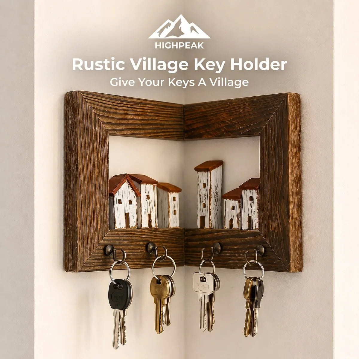 Sevair Deco Rustic Village Wall Key Holder 9