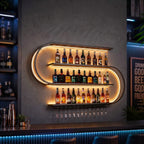 Sevair Deco S-Shaped LED Wall Wine Rack 1
