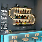 Sevair Deco S-Shaped LED Wall Wine Rack 2