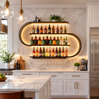 Sevair Deco S-Shaped LED Wall Wine Rack 7