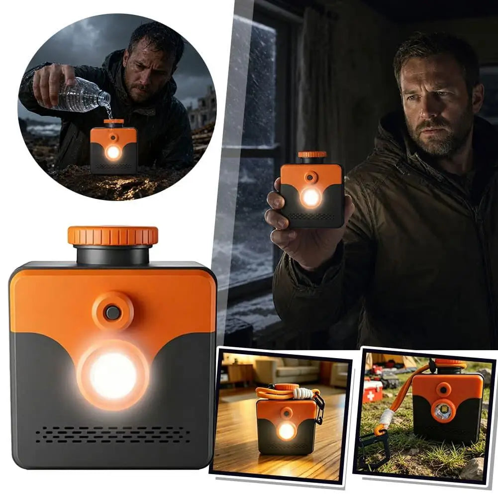 Sevair Deco Saltwater Emergency LED Light handheld tabletop collage