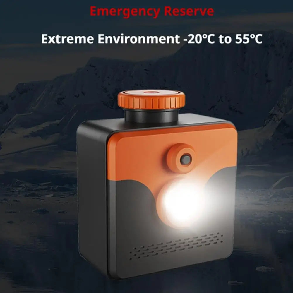 Sevair Deco Saltwater Emergency LED Light temperature overlay