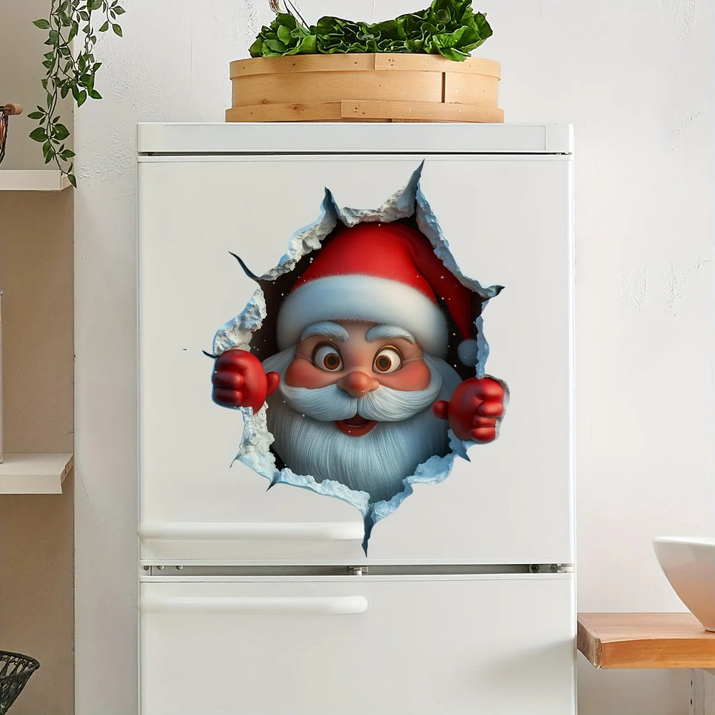 Sevair Deco Santa 3D Wall Sticker for Christmas 3