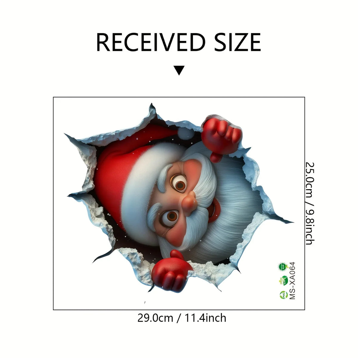 Sevair Deco Santa 3D Wall Sticker for Christmas 8