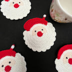 Sevair Deco Santa Crochet Coasters 4 Pack 6