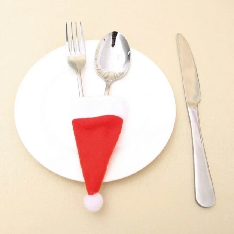 Sevair Deco Santa Cutlery Holders Felt Set 10