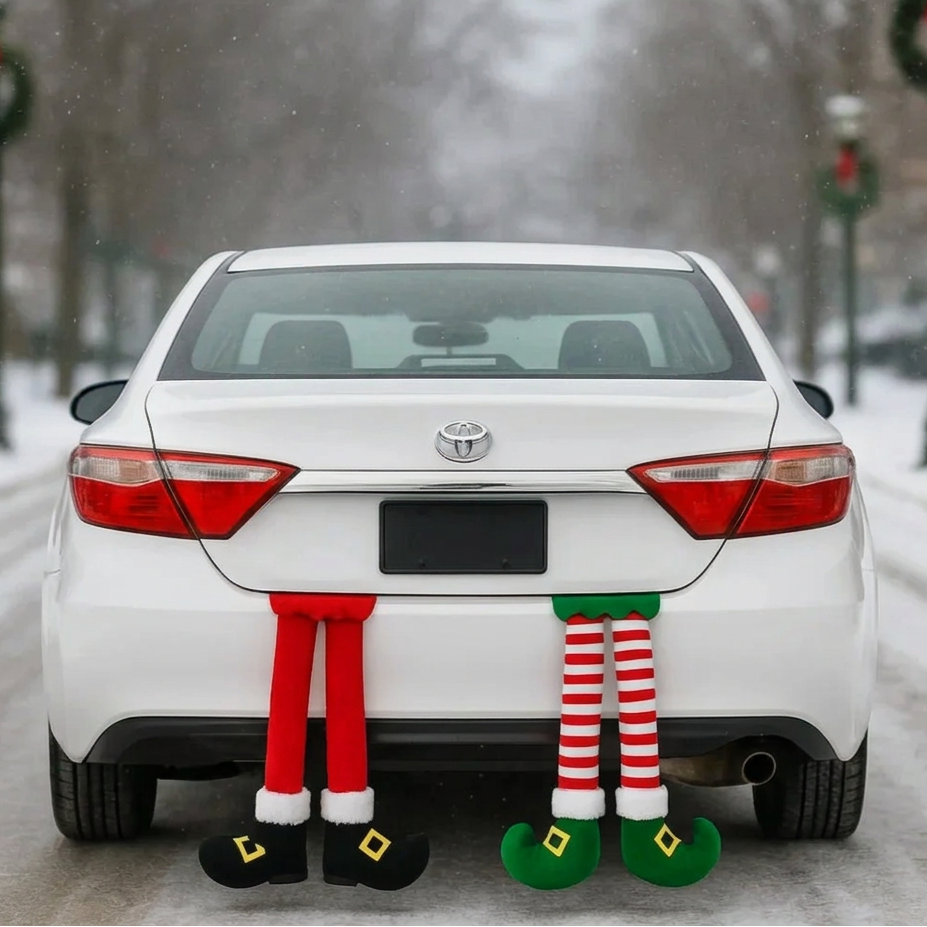 Sevair Deco Santa Elf Car Legs Christmas Decor 1