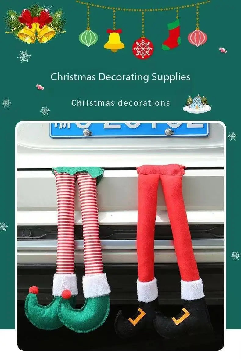 Sevair Deco Santa Elf Car Legs Christmas Decor 10
