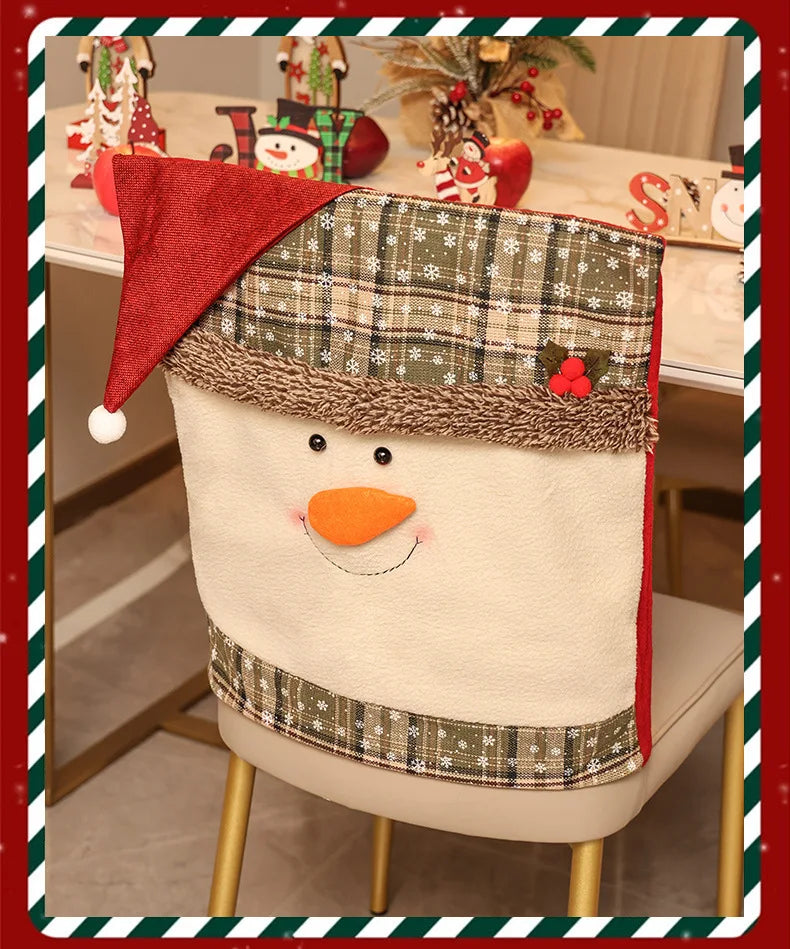 Sevair Deco Santa Snowman Christmas Chair Covers 12