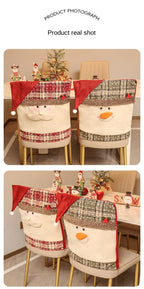 Sevair Deco Santa Snowman Christmas Chair Covers 13