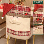 Sevair Deco Santa Snowman Christmas Chair Covers 4