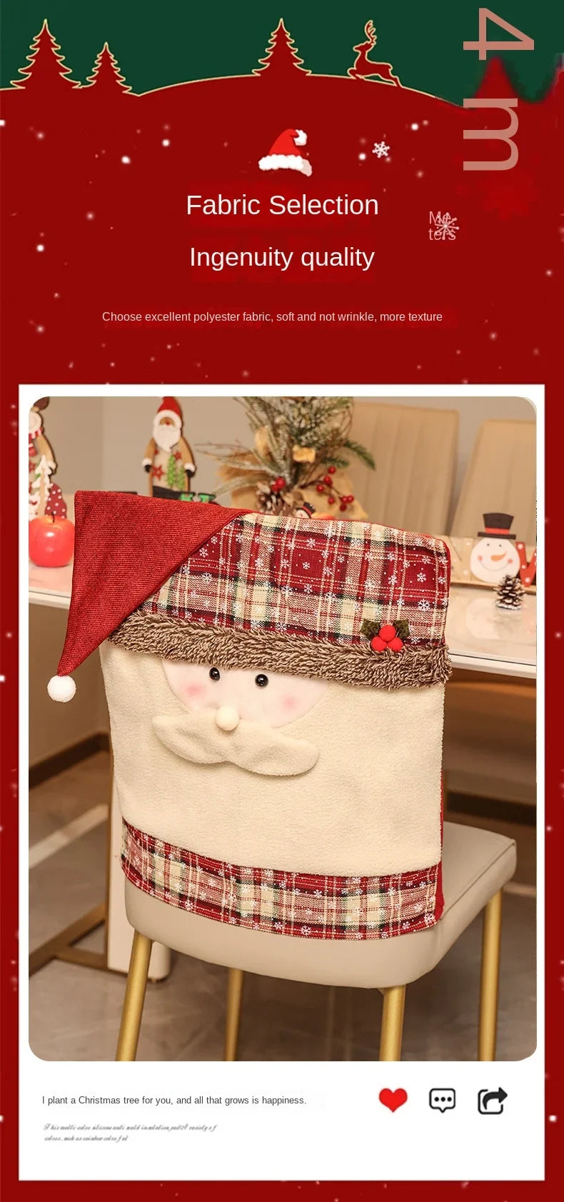 Sevair Deco Santa Snowman Christmas Chair Covers 9
