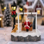 Sevair Deco Santa Swing Christmas Village Figurine snowy village