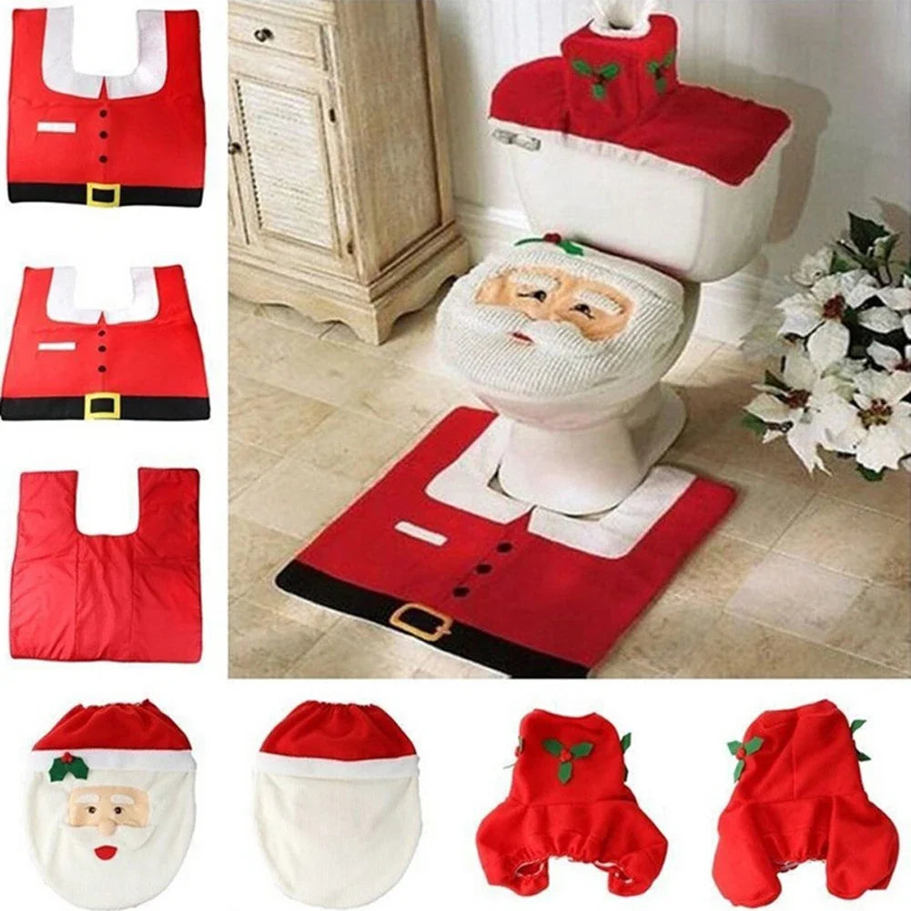 Sevair Deco Santa Toilet Cover Set 3 Piece 7