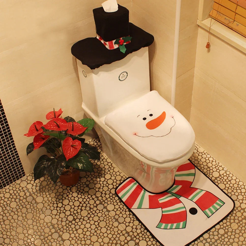 Sevair Deco Santa Toilet Cover Set 3 Piece 9