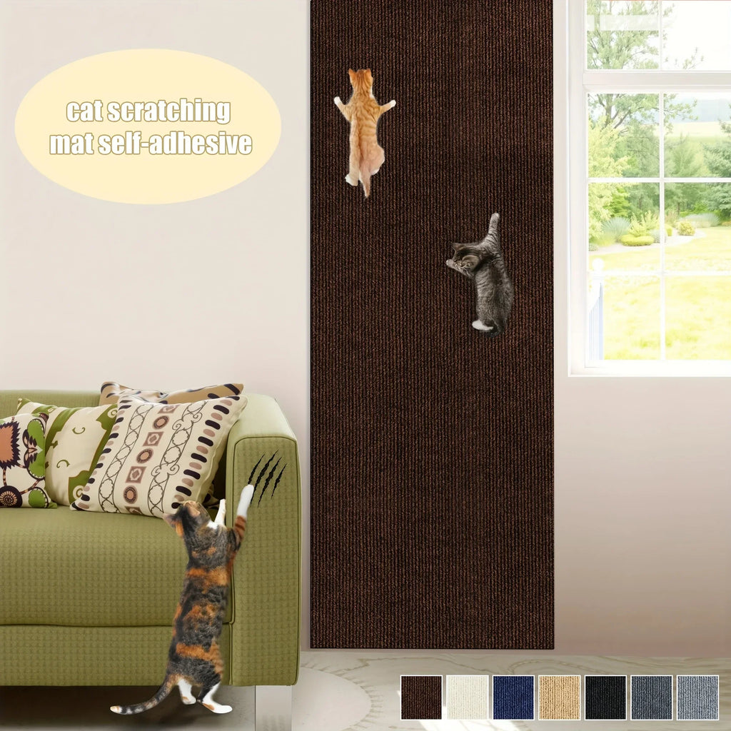 Sevair Deco Self Adhesive Cat Scratching Wall Mat brown wall
